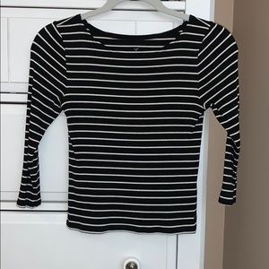 Black & White Striped AE Shirt
